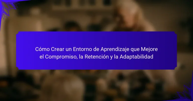 Cómo Crear un Entorno de Aprendizaje que Mejore el Compromiso, la Retención y la Adaptabilidad