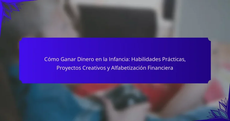 Cómo Ganar Dinero en la Infancia: Habilidades Prácticas, Proyectos Creativos y Alfabetización Financiera