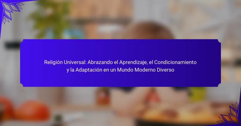 Religión Universal: Abrazando el Aprendizaje, el Condicionamiento y la Adaptación en un Mundo Moderno Diverso
