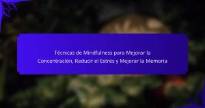 Técnicas de Mindfulness para Mejorar la Concentración, Reducir el Estrés y Mejorar la Memoria